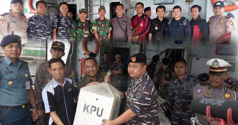 Pengiriman logistik KPUD Bengkulu Utara ke Enggano